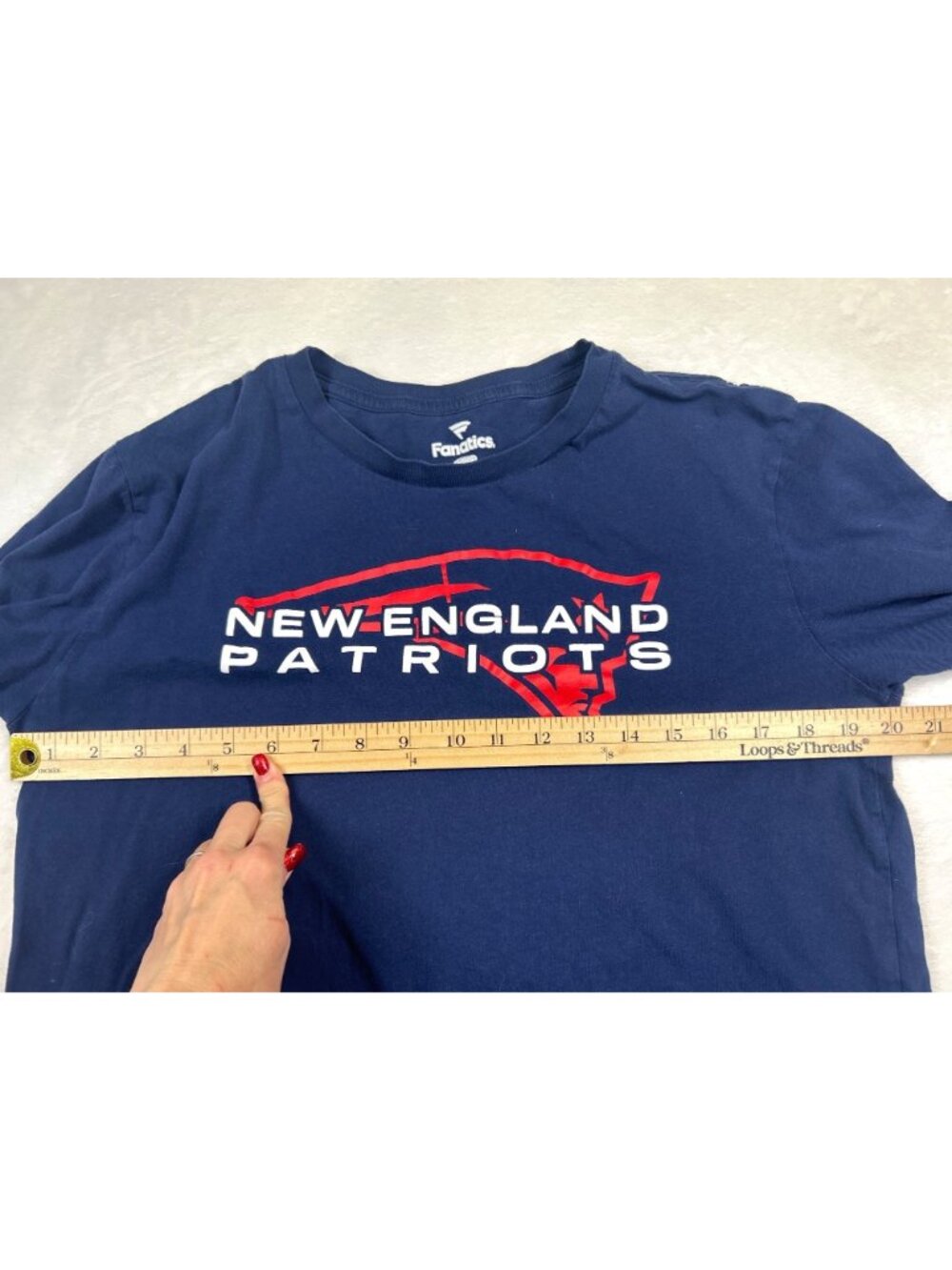 Fanatics New England Patriots Shirt Men's S Navy Long Sleeve NFL Football Tee - Picture 5 of 7